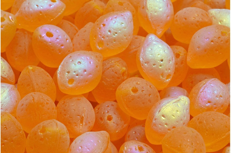 レモンビーズ、透明イエローマットAB（80040-84100-28701）、ガラス、チェコ共和国