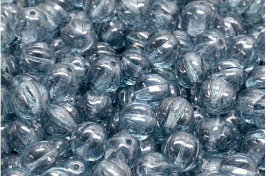OUTLET 10 Gramm Melonenperlen, Crystal Terracotta Blue (00030-15464), Glas, Tschechische Republik