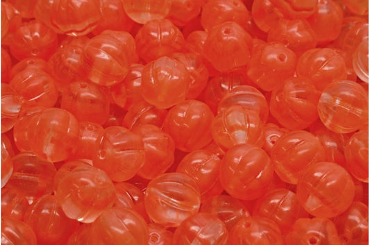 Melon Beads, Orange (96028), Glass, Czech Republic