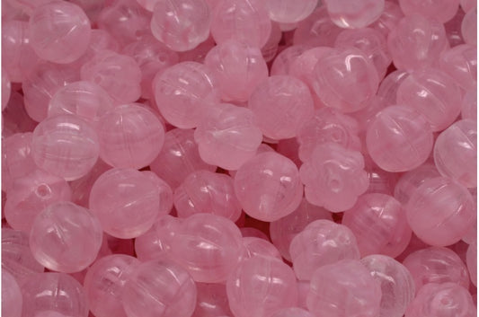 Melon Beads, Opaque Pink (76018), Glass, Czech Republic