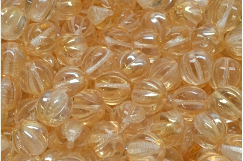 Melon Beads, Crystal 23901 (00030-23901), Glass, Czech Republic