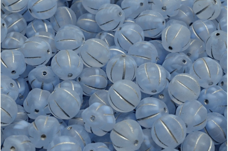 メロンビーズ、36018 シルバーラインマット (36018-54301-84100)、ガラス、チェコ共和国