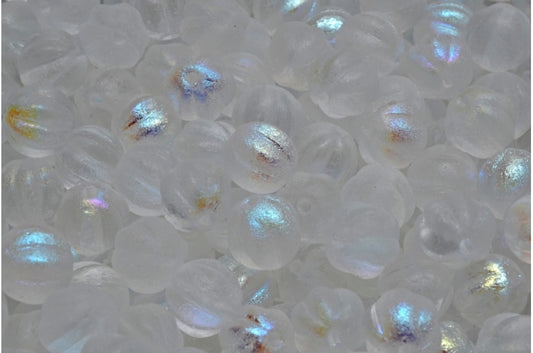 メロンビーズ、クリスタルエッチングAB（00030-ETCH-28701）、ガラス、チェコ共和国