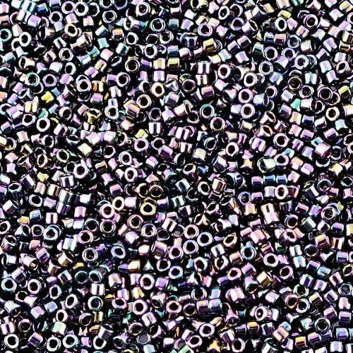 Miyuki DELICA Seed Beads Rocailles, Purple Iris (# DB0004), Glass, Japan