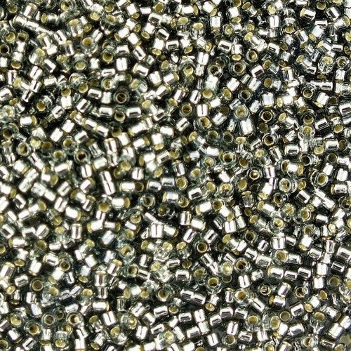 Miyuki DELICA Seed Beads Rocailles, Silver Lined Grey (# DB0048), Glass, Japan