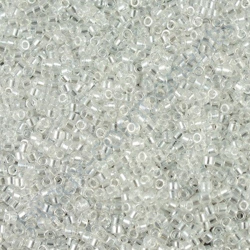 Miyuki DELICA Seed Beads Rocailles, Crystal Luster (# DB0050), Glass, Japan