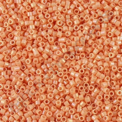 Miyuki DELICA Seed Beads Rocailles, Opaque Peach Luster (# DB0207), Glass, Japan