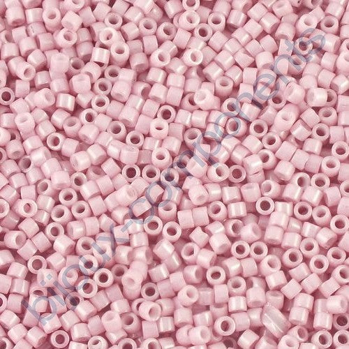 Miyuki DELICA Seed Beads Rocailles, Opaque Antique Rose Luster (# DB0210), Glass, Japan