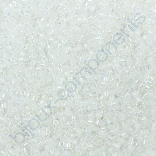 Miyuki DELICA Seed Beads Rocailles, Opal Rainbow (# DB0222), Glass, Japan