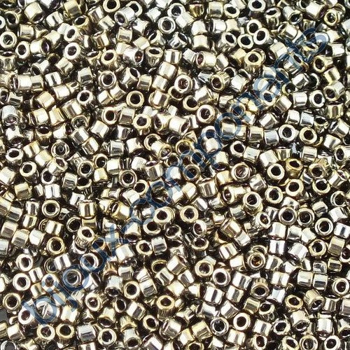 Miyuki DELICA Seed Beads Rocailles, Galvanized Tarnished Silver (# DB0254), Glass, Japan