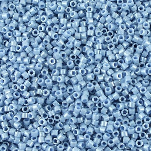 Miyuki DELICA Seed Beads Rocailles, Opaque Denim Blue Luster (# DB0266), Glass, Japan