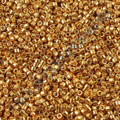 Miyuki DELICA Seed Beads Rocailles, Galvanized Yellow Gold (# DB0410), Glass, Japan