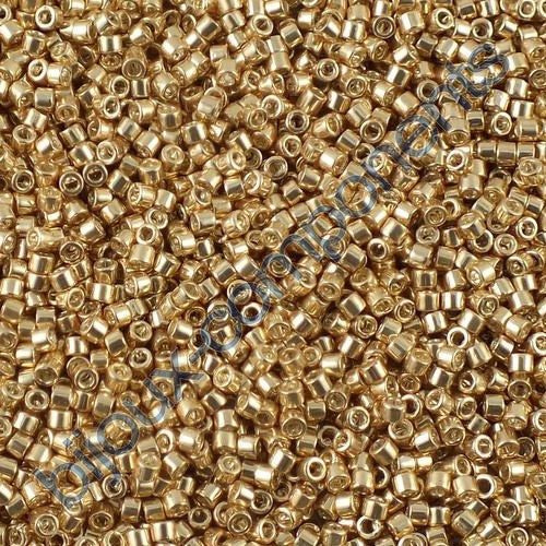 Miyuki DELICA Seed Beads Rocailles, Galvanized Champagne Gold (# DB0433), Glass, Japan