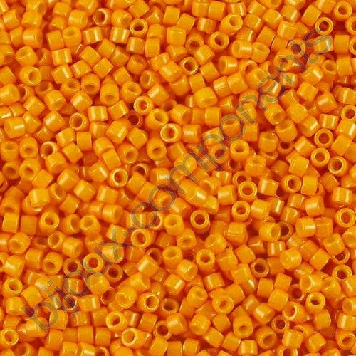 Miyuki DELICA Seed Beads Rocailles, Opaque Squash Dyed (# DB0651), Glass, Japan