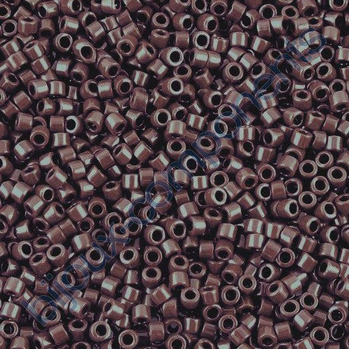 Miyuki DELICA Seed Beads Rocailles, Opaque Dark Brown (# DB0734), Glass, Japan