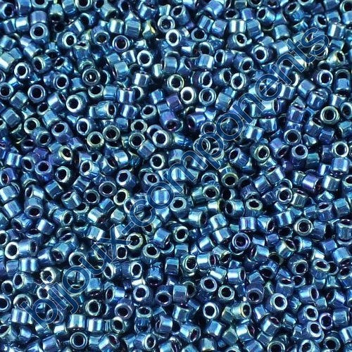 Miyuki DELICA Seed Beads Rocailles, Sparkling Blue Lined Crystal (# DB0905), Glass, Japan