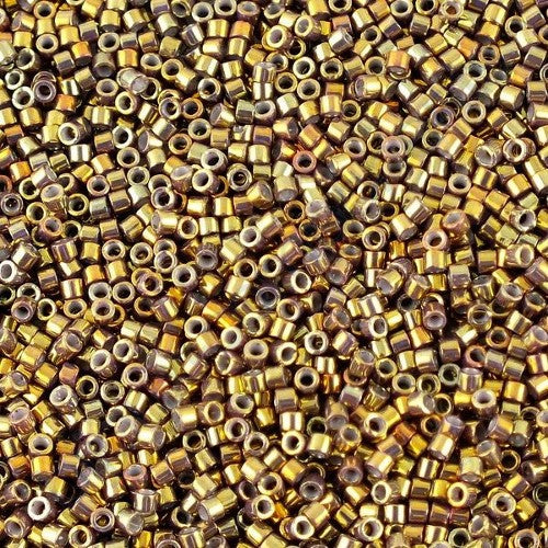 Miyuki DELICA Seed Beads Rocailles, Metallic Earth Batik Luster (# DB1010), Glass, Japan