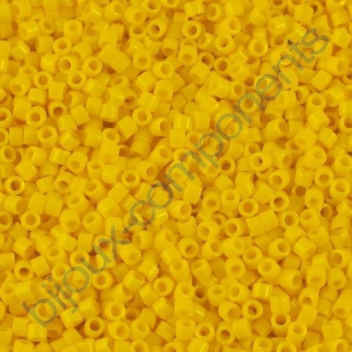 Miyuki DELICA Seed Beads Rocailles, Opaque Dark Yellow (# DB1132), Glass, Japan