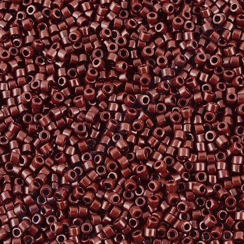 Miyuki DELICA Seed Beads Rocailles, Opaque Chocolate (# DB1134), Glass, Japan