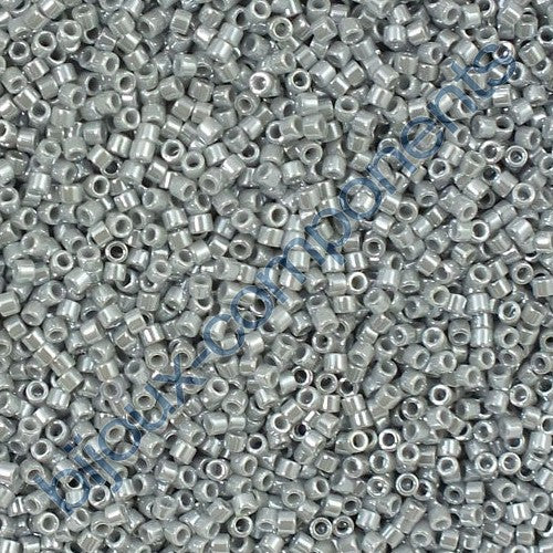 Miyuki DELICA Seed Beads Rocailles, Opaque Ghost Grey Luster (# DB1570), Glass, Japan