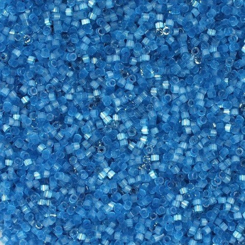 Miyuki DELICA Seed Beads Rocailles, Silk Inside Dyed Delphinium (# DB1860), Glass, Japan