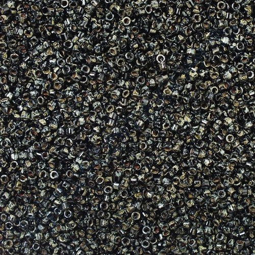 Miyuki DELICA Seed Beads Rocailles, Black Picasso (# DB2261), Glass, Japan