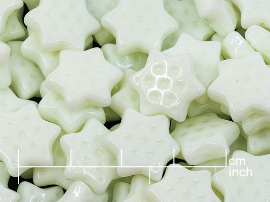 OUTLET 10 grams Pressed Beads Star With Dot, 16 x 16 mm, Gray Dark (83500-dark), Glass, Czech Republic