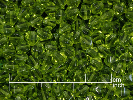 アウトレット 250g バイコーンビーズ、6mm、透明グリーン (111-00066-06x06-50230)