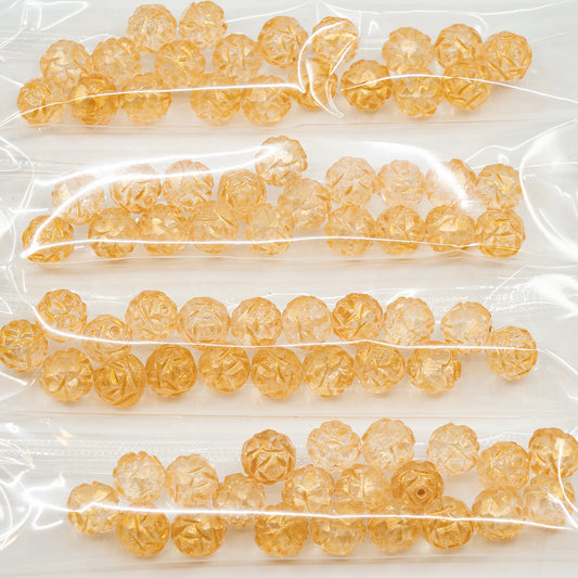 OUTLET 10 grams Cathedral Faceted Fire Polished Beads, 7 x 8 mm, Crystal Dristex Gold (00030-D0101), Glass, Czech Republic