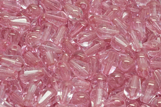 Teardrop Faceted Fire Polished Beads, Crystal Luster Lila (00030-14494), Glass, Czech Republic