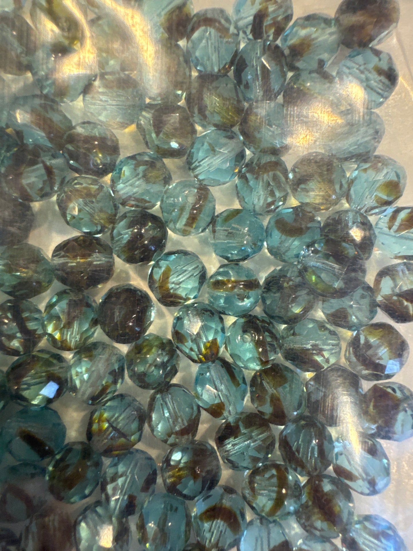 OUTLET 250g Round Faceted Fire Polished Beads, 68116 (68116), Glass, Czech Republic