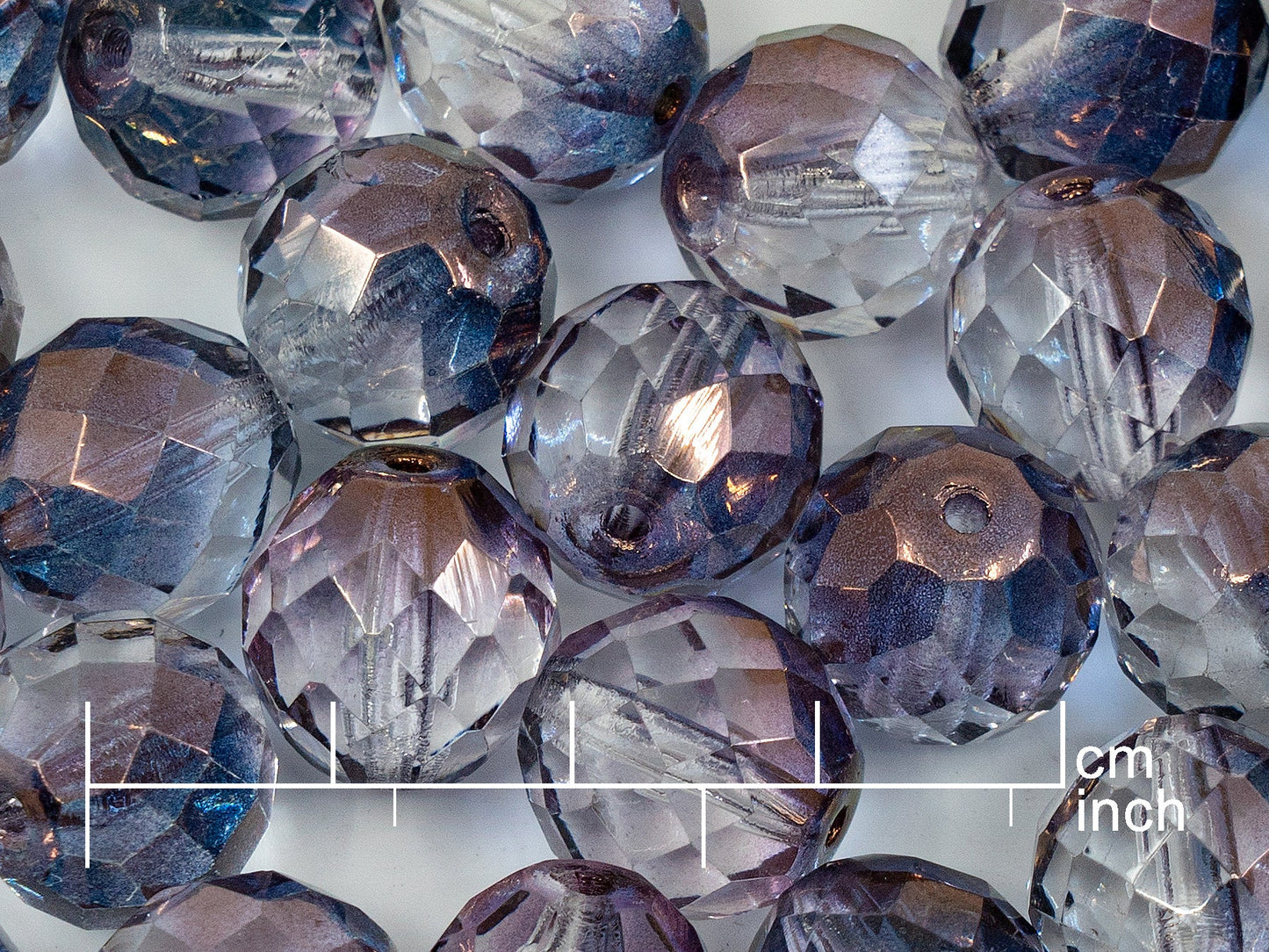 OUTLET 250g Fire Polished Round Faceted Beads, 14 mm, Crystal Luster Bronz Half Coated (151-19001-14x14-00030-14215)