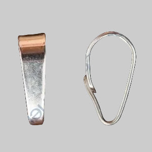 Pendant Snap on Bail without Loop, approx. 9 mm, Sterling Silver 925