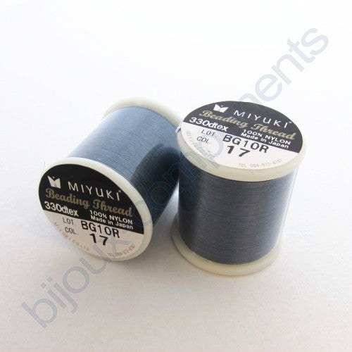 Miyuki Nylon Beading Thread, Dark Blue Denim (17), Glass, Japan