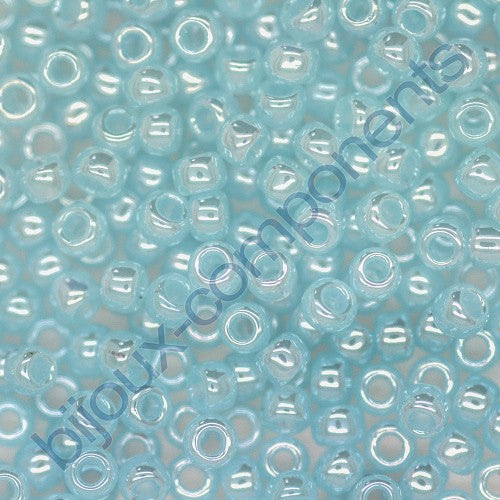 TOHO Round Seed Beads Rocailles, Ceylon Aqua (# 143), Glass, Japan