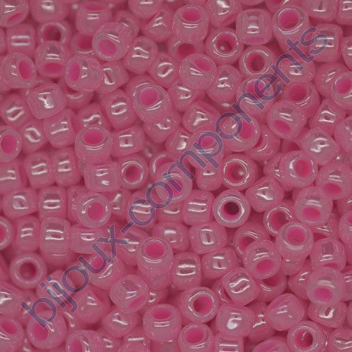 TOHO Round Seed Beads Rocailles, Ceylon Hot Pink (# 910), Glass, Japan