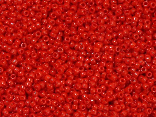 TOHO Round Seed Beads Rocailles, Opaque Cherry (# 45A), Glass, Japan