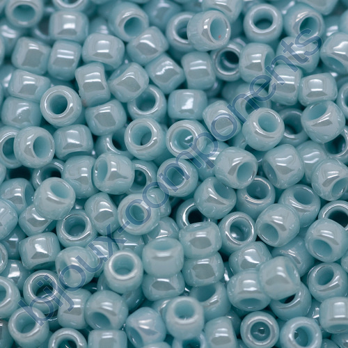 TOHO Round Seed Beads Rocailles, Opaque Lustered Pale Blue (# 124), Glass, Japan