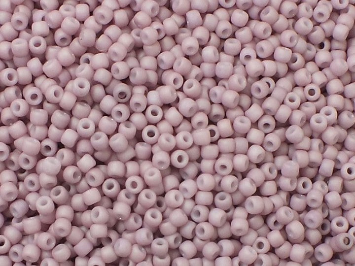 TOHO Round Seed Beads Rocailles, Opaque Pastel Frosted Plumeria (# 765), Glass, Japan