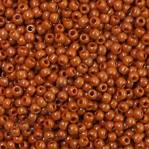 TOHO Round Seed Beads Rocailles, Opaque Terra Cotta (# 46L), Glass, Japan