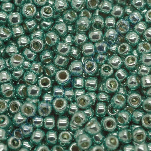 TOHO Round Seed Beads Rocailles, Permanent Finish Galvanized Green Teal (# Pf561), Glass, Japan