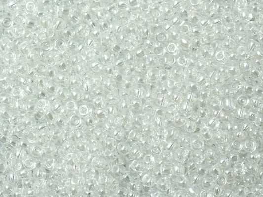 TOHO Round Seed Beads Rocailles, Trans Lustered Crystal (# 101), Glass, Japan