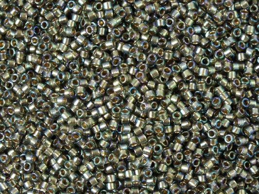 TOHO Treasure Rocailles, Gold Lined Rainbow Black Diamond (), Glas, Japan 