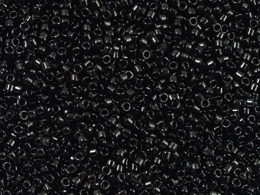 TOHO Treasure Seed Beads Rocailles, Opaque Jet (# 49), Glass, Japan