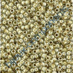 TOHO Round Seed Beads Rocailles, Gold Lined Crystal (# 989), Glass, Japan