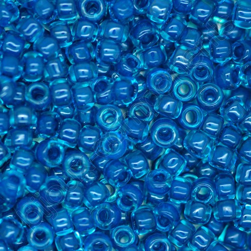 TOHO Round Seed Beads Rocailles, Inside Color Aqua/Capri Lined (# 932), Glass, Japan