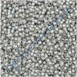 TOHO Round Seed Beads Rocailles, Inside Color Rainbow Crystal Gray Lined (# 261), Glass, Japan