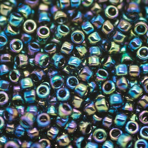 TOHO Runde Rocailles-Perlen, Metallic Rainbow Iris (Nr. 86), Glas, Japan 