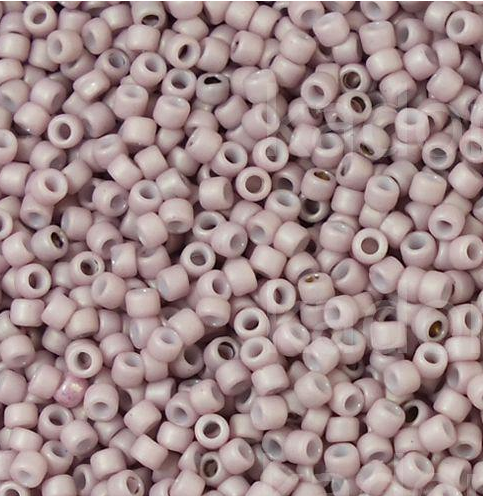 TOHO Round Seed Beads Rocailles, Opaque Pastel Frosted Lt.Lilac (# 766), Glass, Japan