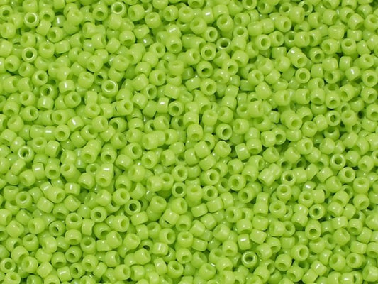 TOHO Round Seed Beads Rocailles, Opaque Sour Apple (# 44), Glass, Japan